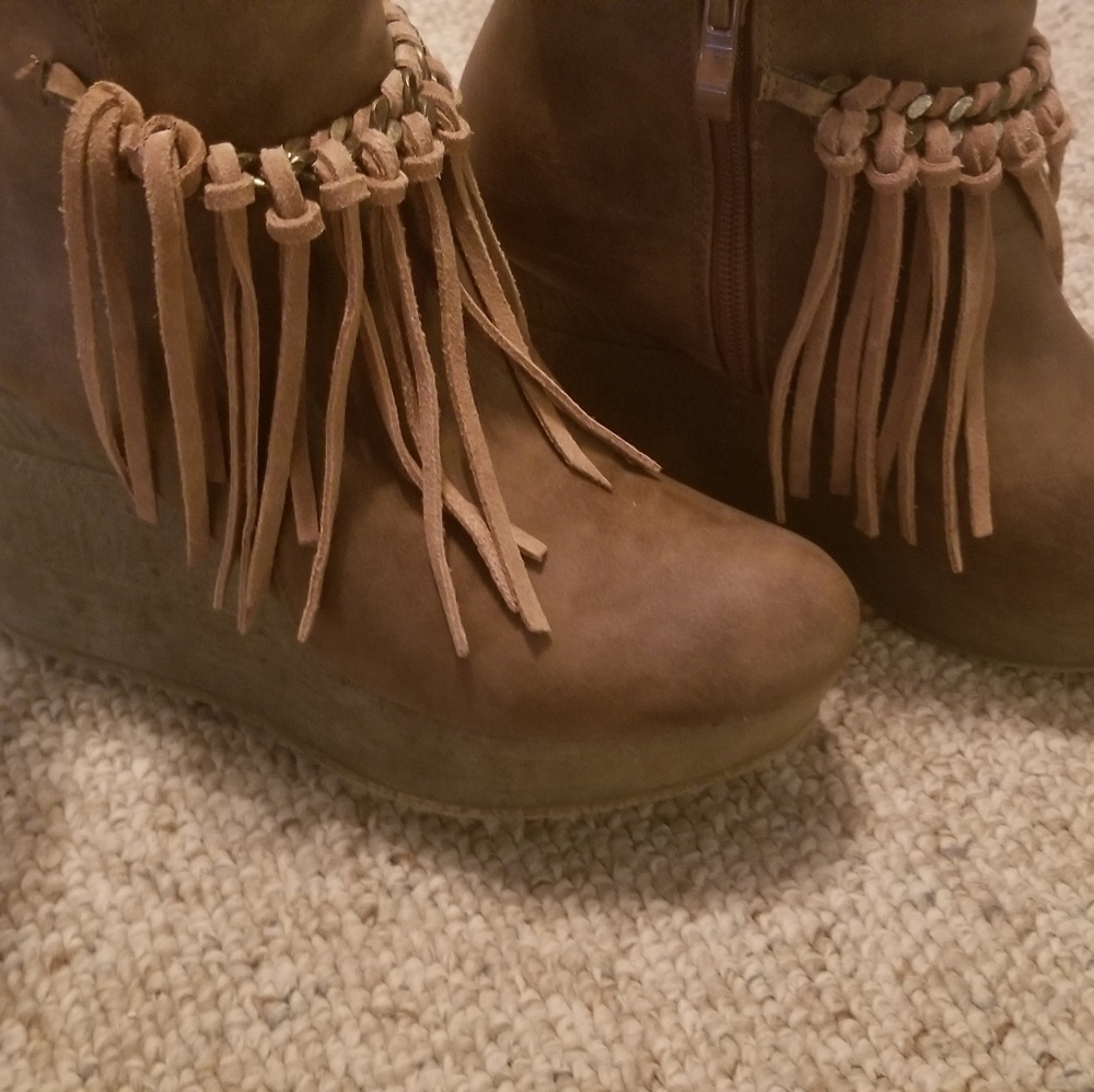 Fringe booties